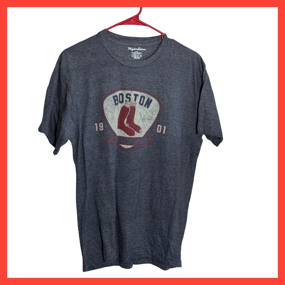 Wright & Ditson Boston Red Sox Graphic T-Shirt Mens Medium Heather Grey 1901 MLB